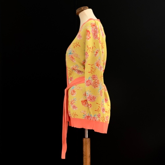 Aldo Martins | Marguerite Yellow Floral Cardigan Sweater | NWT - Picture 6 of 9